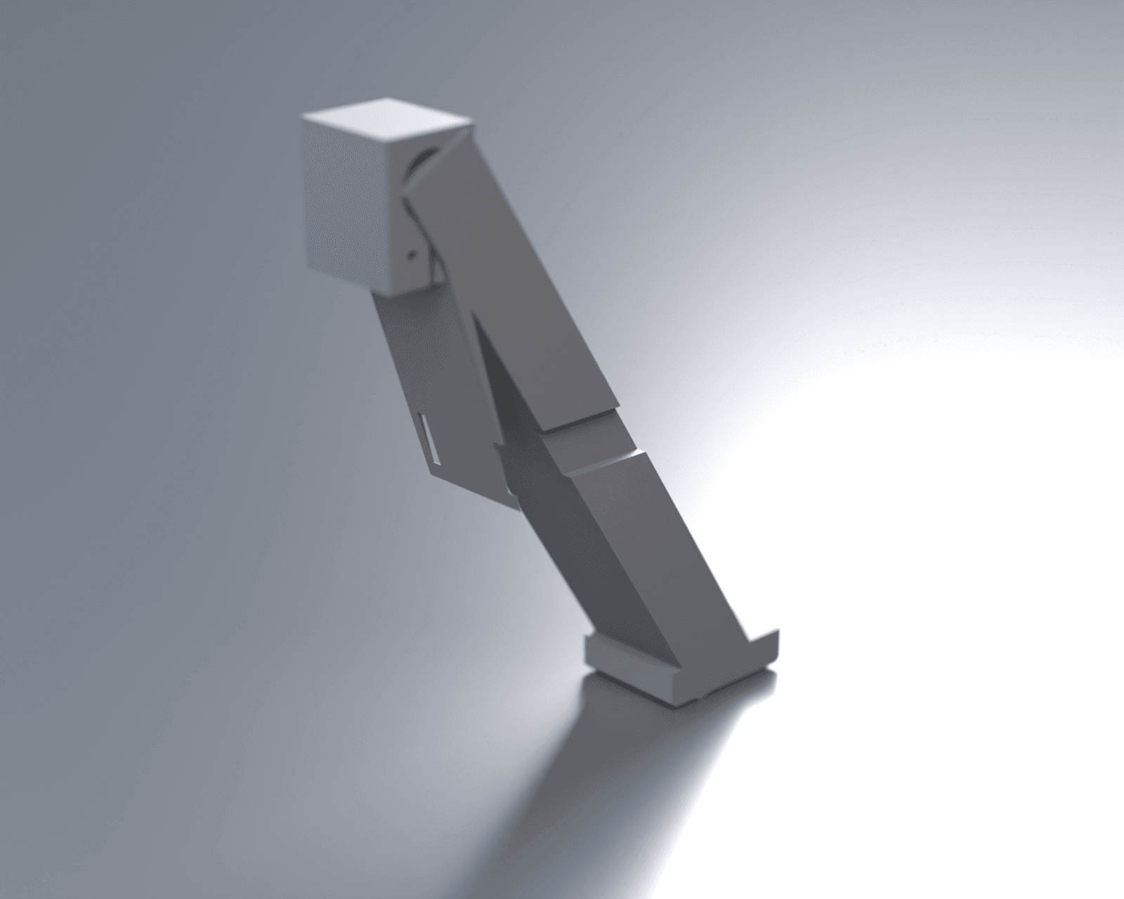 Assembly render — Nylon-PA cantilever leg, set of four