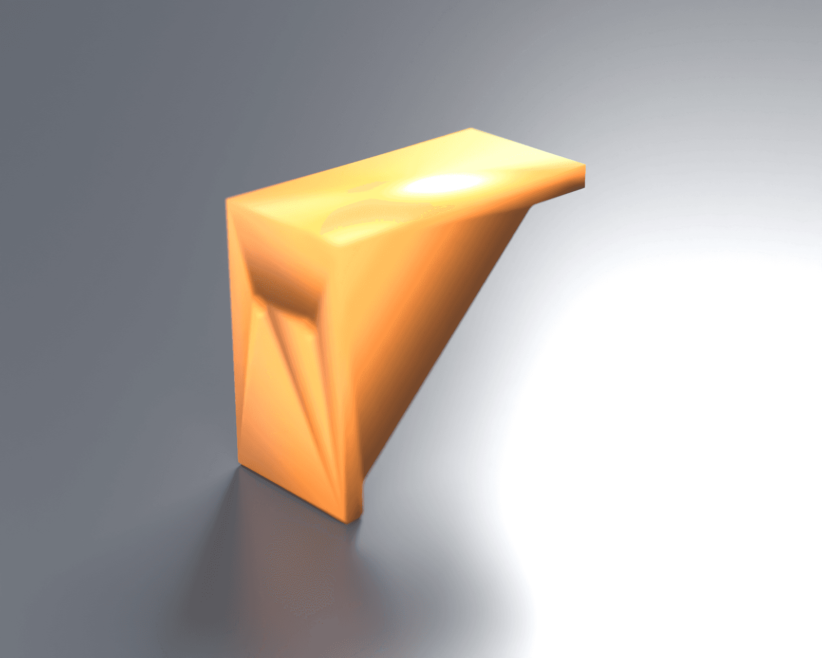 Load-Rated Shelf Bracket — engineering assembly render