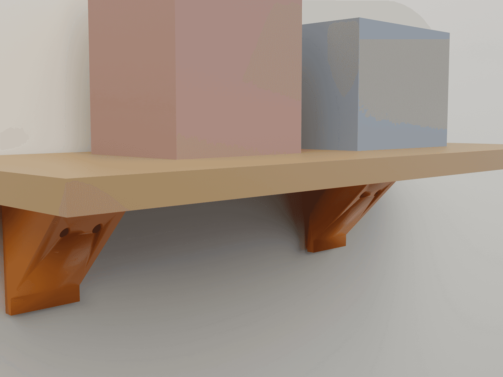 Load-Rated Shelf Bracket in use