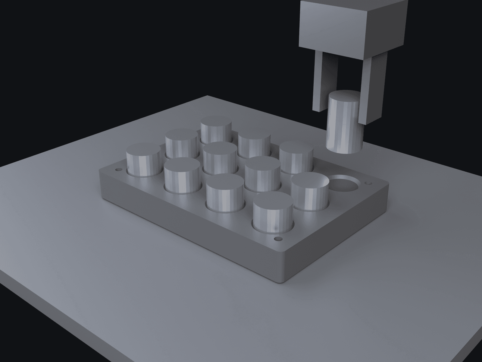 Pick-and-Place Nest / Tray in use